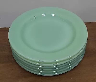 Vintage JADEITE Fire King Oven Ware Plates Salad Dessert Green Glass Lot 6 • $69