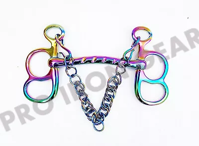 Rainbow Color Butterfly Bit Pelham Fancy Bit Mullen Mouth Horse Bit  • $39.99