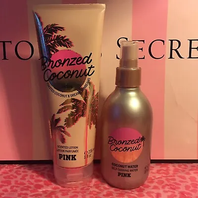 Victoria’s Secret PINK Bronzed Coconut Self-Tanning Water & Scented Lotion NEW • $39.95