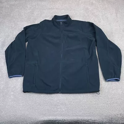 LL Bean Jacket Mens 2XL XXL Blue Polartec Fleece Windbloc Full Zip Outdoors • $32.95