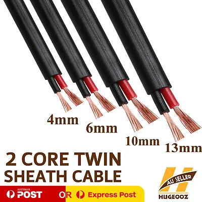 4mm 6mm 10mm 13mm Twin Core Wire Boat Auto Battery Electric Solar Cable 2 Sheath • $13.93