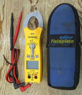 Fieldpiece Sc260 Compact Clamp Meter W/  Pouch & Leads • $78.99