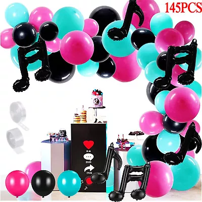 145PCS Music Notes Party Balloon Arch Kit Karaoke Latex Balloons For Party Decor • $13.15