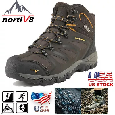 US Men's Ankle Waterproof Hiking Boots Outdoor Lightweight Trekking Trails Shoes • $54.99