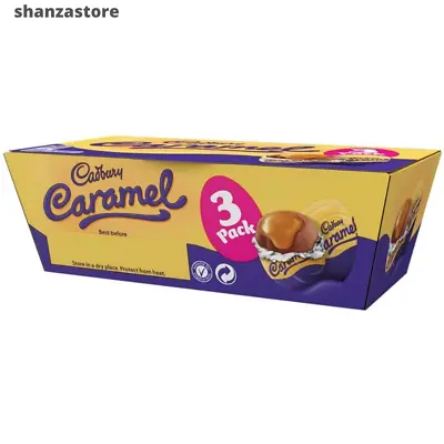 Cadbury Caramel Chocolate Easter Eggs 3 Eggs Inside | UK Free And Fast Dispatch • £6.99