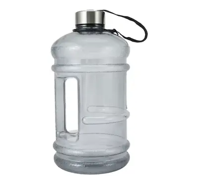 2L Large Water Bottle Drink Bottle Jug Sports Gym Training Workout BPA Free Grey • $6.87