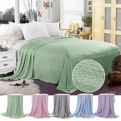 1 * Bamboo Fiber Lightweight Summer Throw Soft Afternoon Nap Cooling Blankets • $17.10