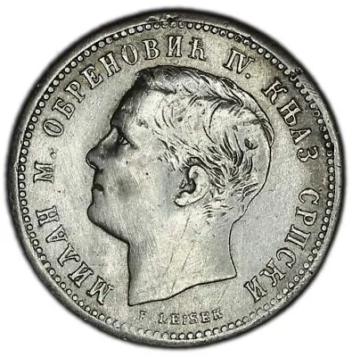 SERBIA Coin 1 Dinar 1875 • $90