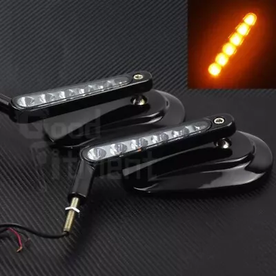 $79.77 • Buy 2X Rearview Mirrors Muscle LED Turn Signal Light For Harley Davidson V ROD VRSCF