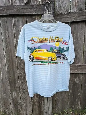 Vintage Hot Rod Shades Past 1994 Pigeon Forge Striped Single Stitch T-shirt XL • $20