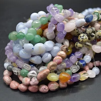 Tumbled Gemstone Nugget Pebble Beads - 7mm - 10mm - Various Stones - 15  Strand • £11.99