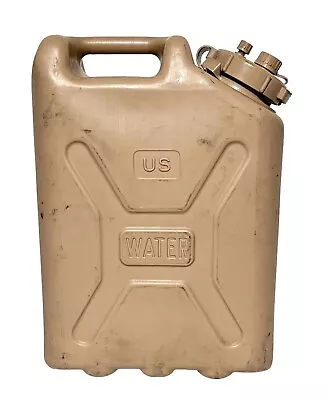 5 Gallon Water Jug US Military Army USGI Jerry Can Beige Color - Water Storage • $29.99