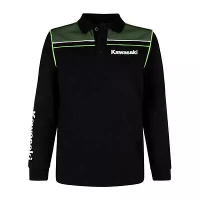 Kawasaki Motorcycles Genuine Black Long Sleeve Sports Polo Shirt New K139SPM0254 • £42.60