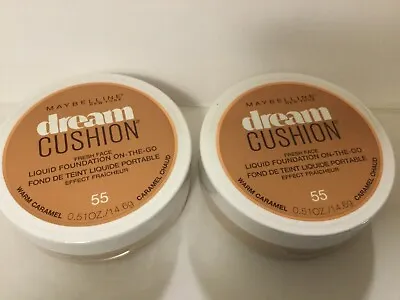 2 X Maybelline Dream Cushion Fresh Face Liquid Foundation 55 Warm Caramel • $35.40
