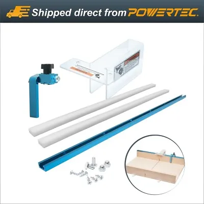 POWERTEC 71703 Table Saw Sled And Blade Guard Kit W/ T-Track Miter Bars Etc • $69.49