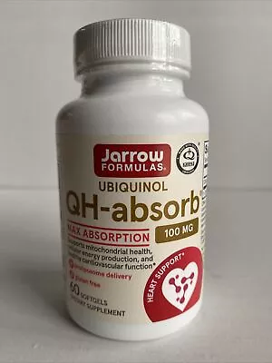 Jarrow Formulas Ubiquinol Qh-absorb MAX ABSORPTION 100mg 60 Softgels Antioxidant • $31.49