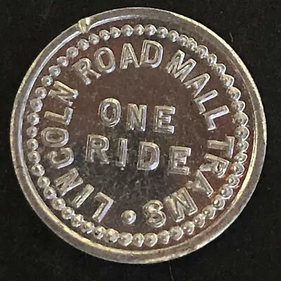 Vintage Scarce Aluminum Lincoln Road Mall Tram Miami Beach One Ride Token 16mm • $14.99