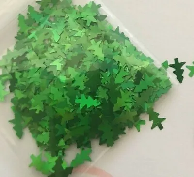 Holo Xmas TREE (Christmas Green) Glitter 10mm Nail Art Face Crafts DIY-US Seller • $5