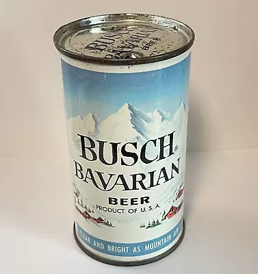 BUSCH BAVARIAN BEER Flat Top Can  St Louis MO GREEN TREES Variety W/ VANITY LID! • $71