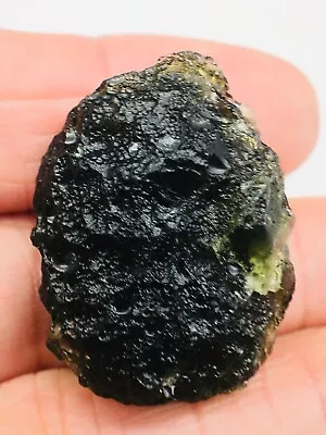 Moldavite-41CT Genuine Raw Moldavite Crystal From Czech Republic PIC Certificate • $6.50