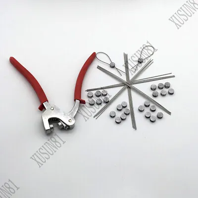 25 Round Lead Tamper Evident Flag Ferrules Wire Electric Meter Sealing Pliers Uk • £14