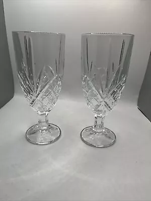 Set Of 2 Vintage Dublin Shannon Crystal Ice Tea/water Glasses By Godinger 7.75” • $9.99