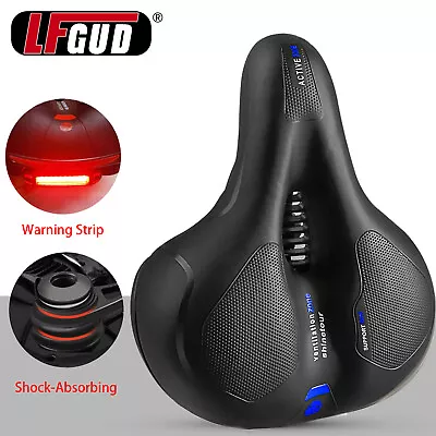 Comfort Bike Seat Wide Saddle Memory Foam Padded Soft Bike Dual Shock Absorbing • $18.99