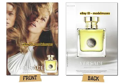 VERSACE Fragrances 2-Page Magazine PRINT AD 2008 EDITA VILKEVICIUTE • $6