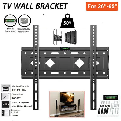 $18.59 • Buy TV Wall Mount Bracket Slim LCD LED 26 32 40 42 50 52 55 60 65 Inch AU STOCK