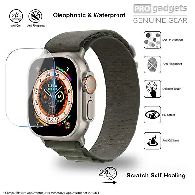 $11.99 • Buy For Apple Watch Ultra 1 / 2 49mm Screen Protector Full Cover 9H Tempered Glass