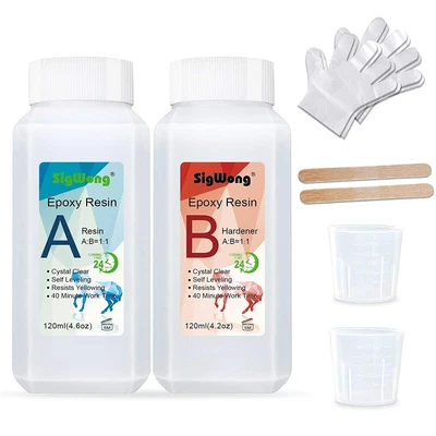 £10.39 • Buy Epoxy Resin Clear Crystal Coating Kit 240ml/8.8oz - 2 Part Casting Resin Cup _ &