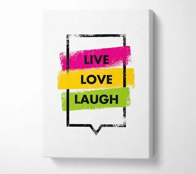 £21.99 • Buy Live Love Laugh 3 Canvas Wall Art Home Decor Large Print