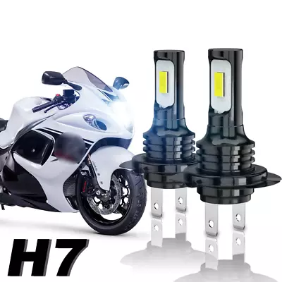 H7 LED Headlight Bulbs For Suzuki Hayabusa GSX1300R 1999-2009 GSXR1000 2003-2008 • $15.99