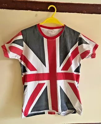 Union Jack | Flag 1990s Spice Girls Style T-shirt (Small) • £7.50