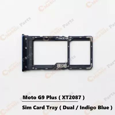 Motorola Moto G9 Plus Sim Card Tray Holder ( XT2087 / Dual / Indigo Blue ) • $11.95