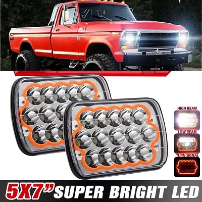 Fit Ford F-150 F-250 F-350 1978-1986 Chrome LED Headlight Hi-Lo DRL Turn Signal • $34.19