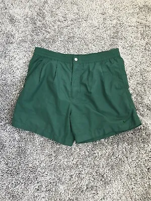Vintage 90s Nike Mens S Size Green Swoosh Shorts • $35
