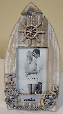 Wooden Rope & Anchor Key West 3″x5″ Picture Frame Never Used • $9.95