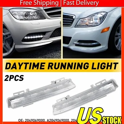 LED Daytime Running Fog Lights For Mercedes 2007-2014 W204 C250 C300 C350 E63AMG • $33.99