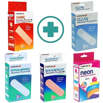 1000 X Plasters Waterproof/Fabric/Hypoallergenic/Clear Set First Aid LARGE PACK • £23.98