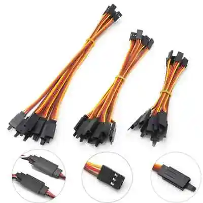 5 X Anti Loose Servo Extension Leads Wire Cable For RC Models JR Male To Female • £6.50