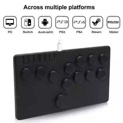 Flatbox Arcade Fight Stick Arcade Controller 2040 USB Black Button PC PS4 Switch • $84.99