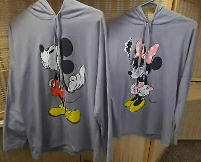 Couple Hoodies Matching Mickey And Minnie 2 Pc Gray • $24