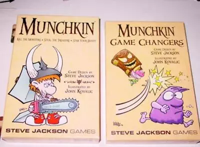 Lot Of Steve Jackson Games  MUNCHKIN 1 2 3 Changers Clericcal Axe + 5 Boosters • $129.99