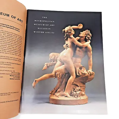 Metropolitan Museum Art Bulletin Winter 1991-92 French Terracottas Art Magazine • $8.80