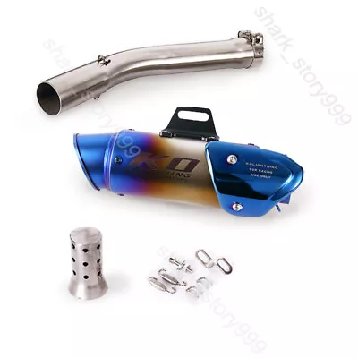 For Yamaha YZF R6 1998-2005 Exhaust System Set Mid Pipe 51mm Muffler Tips Escape • $126.41
