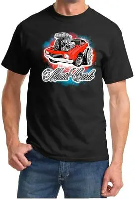 1970 Monte Carlo Red Car Pure American Muscle Design Tshirt NEW • $20