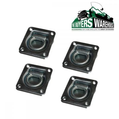 $29 • Buy 4x Lashing D Ring Anchor Point Tie Down Float Trailer Gocart Flush Mount 1500KG