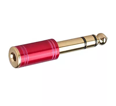 6.35mm Stereo Male 1/4  Plug To 3.5mm Stereo Female Audio Jack Adapter • £3.95