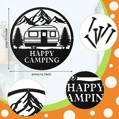 Metal Camping Sign Vintage RV Metal Wall Sign Farmhouse Camping Decor Sign • $35.38